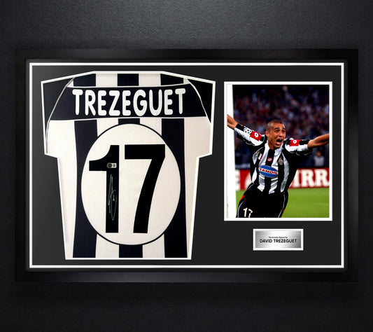David Trezeguet Signed Juventus Jersey Framed Beckett COA - Photo of frame