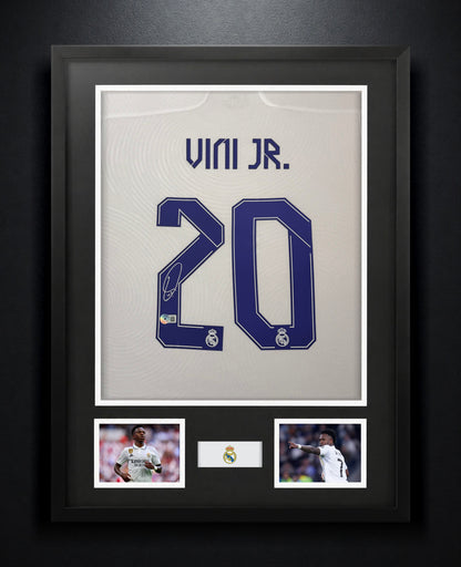 Vinicius Junior Signed Real Madrid Adidas Jersey Framed Beckett COA - Photo of frame