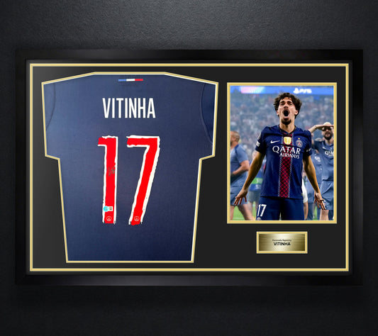 Vitinha Signed PSG Nike Jersey Framed Beckett COA - Photo of frame
