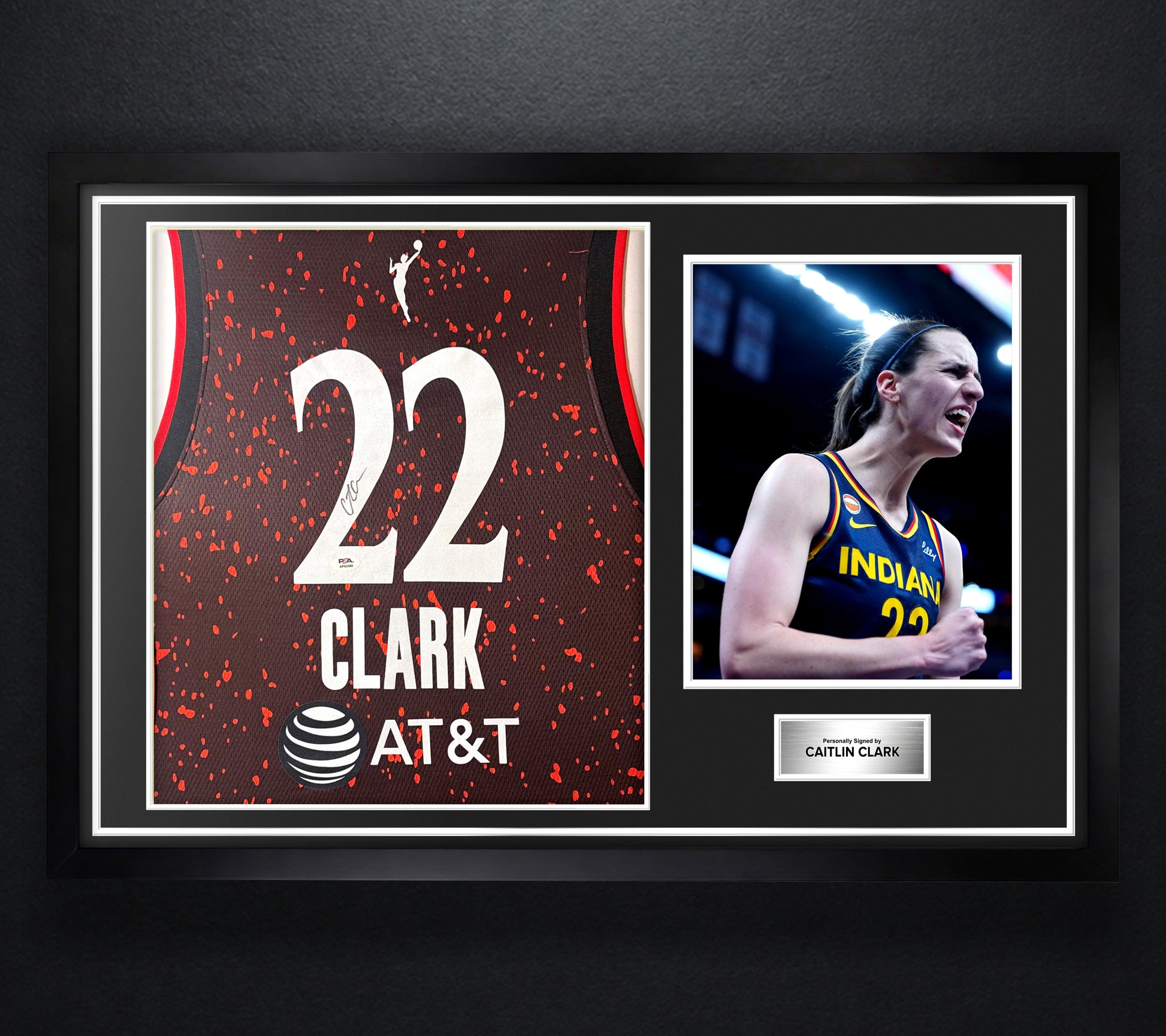 Caitlin Clark Signed Indiana Fever Nike Jersey Framed PSA COA - Photo of frame
