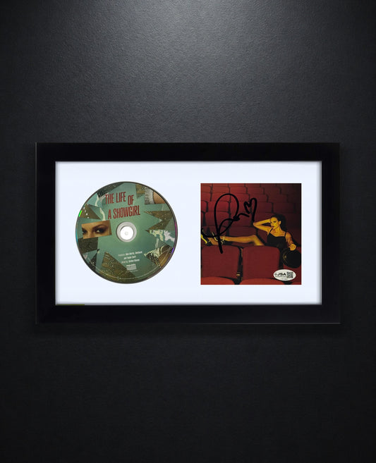 Taylor Swift Signed The Life Of A Showgirl #4 CD Insert Framed JSA COA - Photo of frame