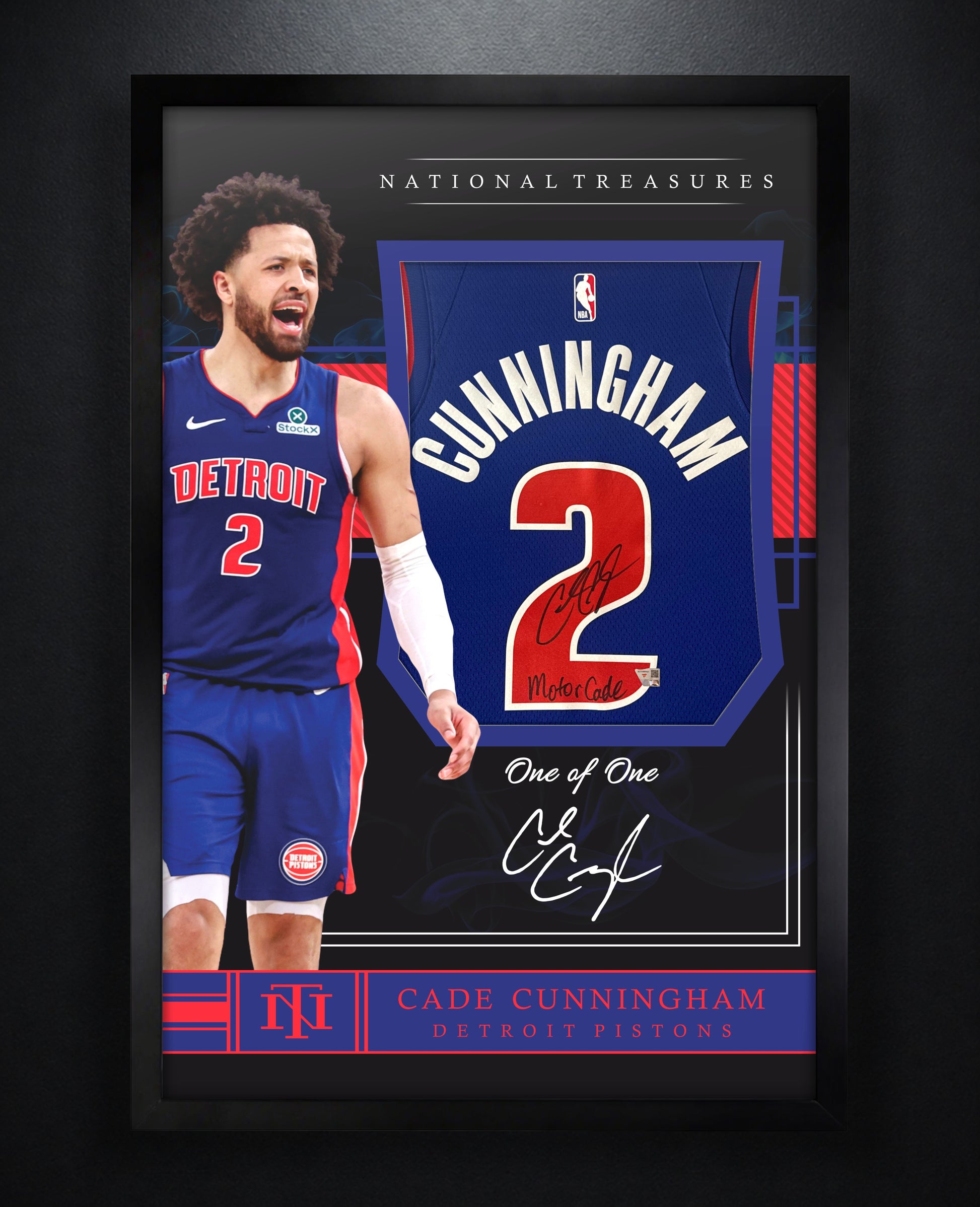 Cade Cunningham Signed Detroit Pistons Nike  Jersey Framed Fanatics COA INSCRIBED - Photo of frame