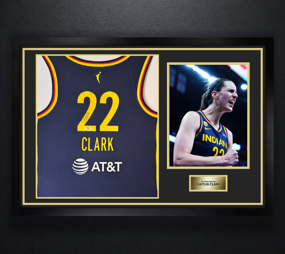 Caitlin Clark Signed Indiana Fever Nike Jersey Framed PSA COA - Photo of frame
