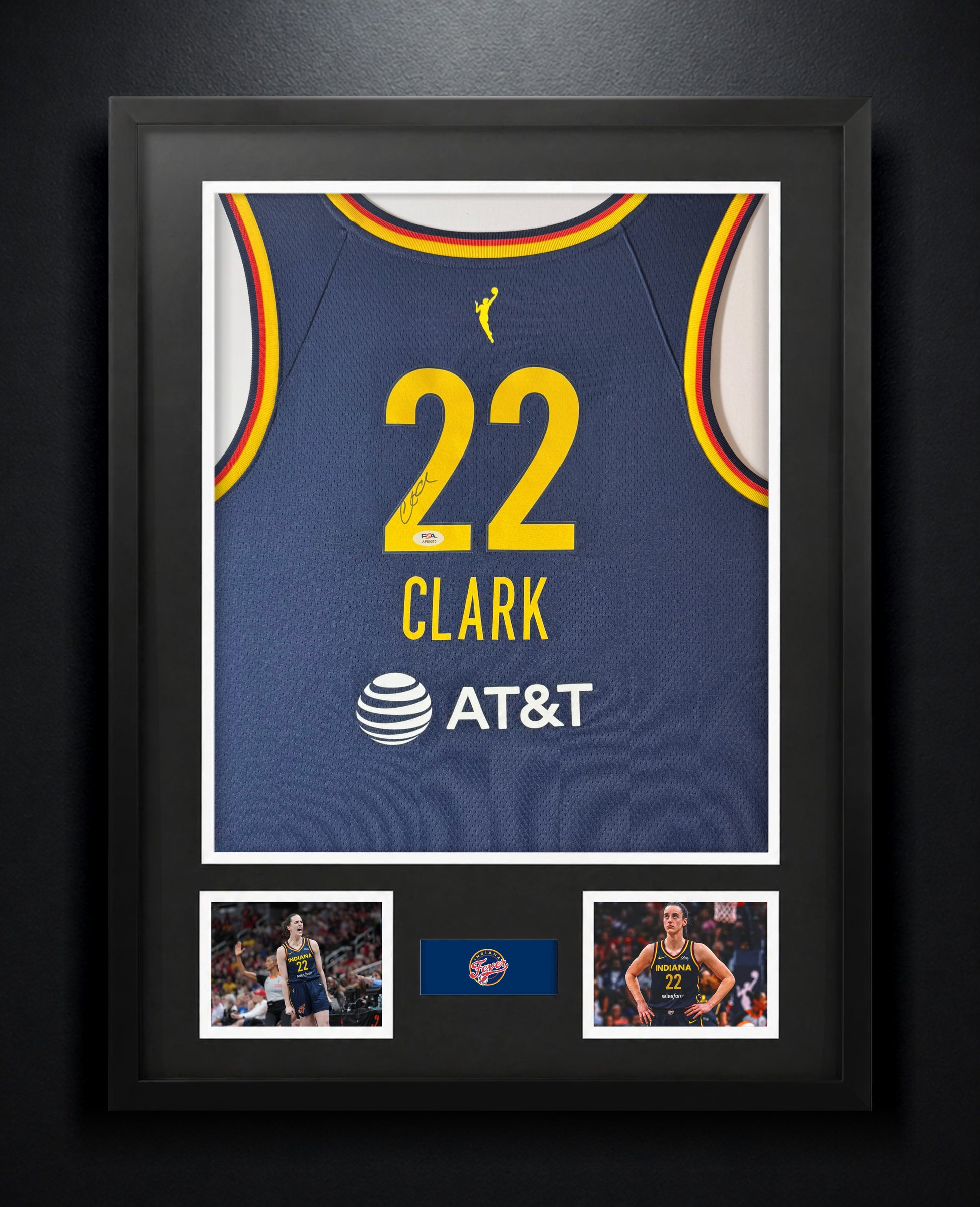 Caitlin Clark Signed Indiana Fever Nike Jersey Framed PSA COA - Photo of frame