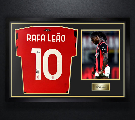 Rafael Leao Signed AC Milan Puma Jersey Framed Beckett COA - Photo of frame