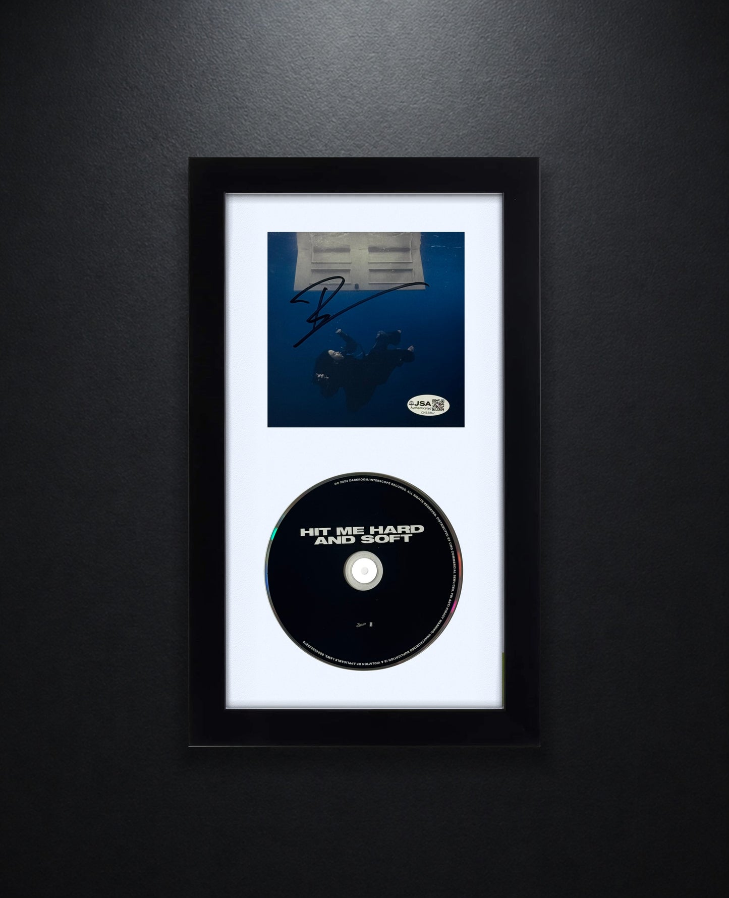 Billie Eilish Signed Hit Me Hard And Soft CD Insert Framed JSA COA - Photo of frame