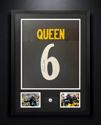 Patrick Queen Signed Pittsburgh Steelers Jersey Framed JSA COA - Photo of frame