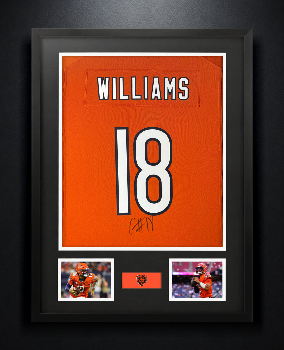 Caleb Williams Signed Chicago Bears Nike Jersey Framed JSA COA - Photo of frame