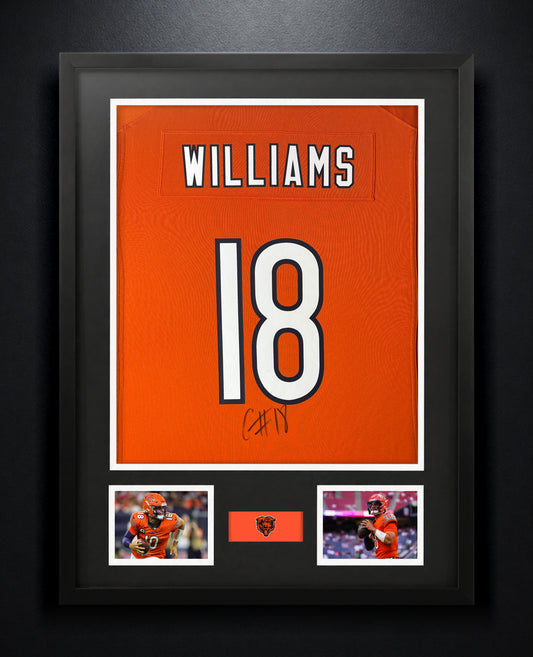 Caleb Williams Signed Chicago Bears Nike Jersey Framed JSA COA - Photo of frame