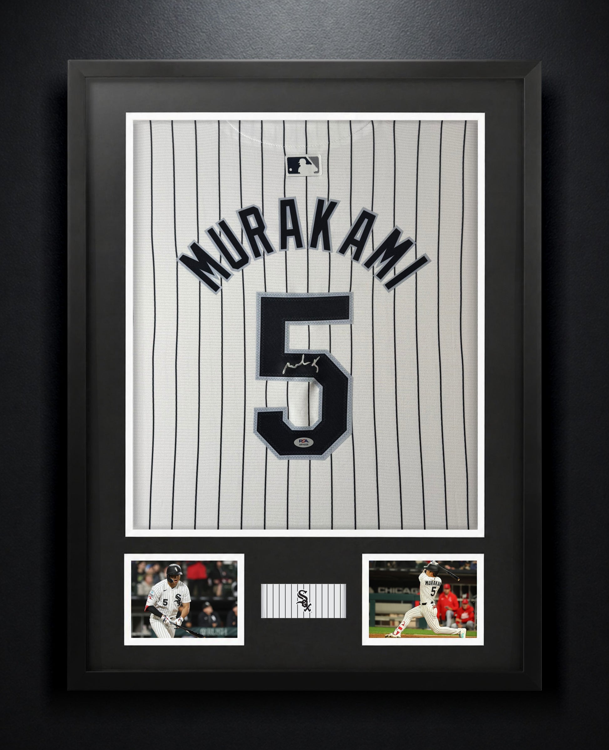 Munetaka Murakami Signed Chicago White Sox Nike Jersey Framed PSA COA - Photo of frame