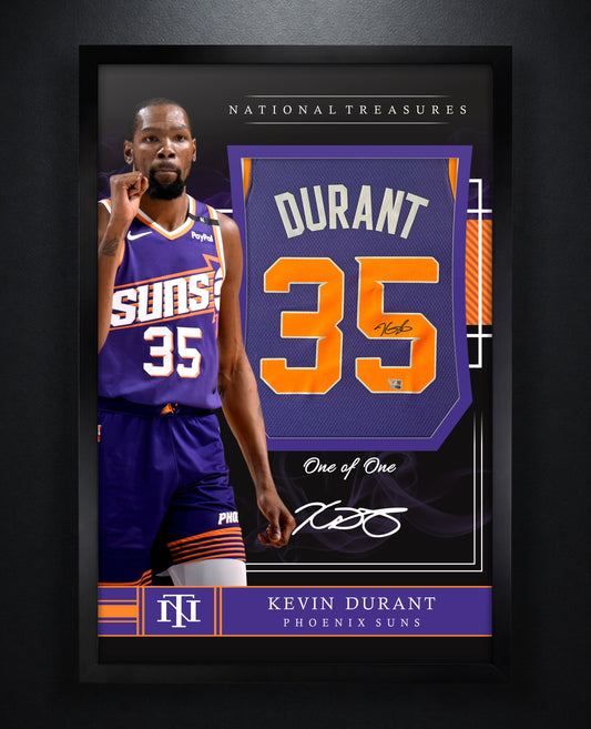 Kevin Durant Signed Phoenix Suns Nike Jersey Framed Fanatics COA - Photo of frame