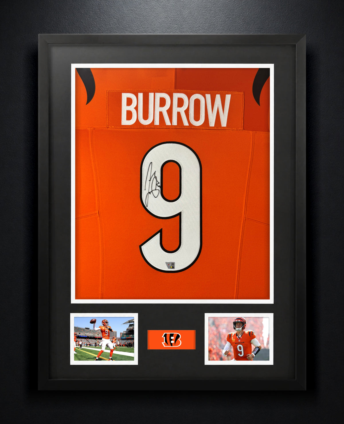 Joe Burrow Signed Cincinnati Bengals Nike Jersey Framed Fanatics COA - Photo of frame
