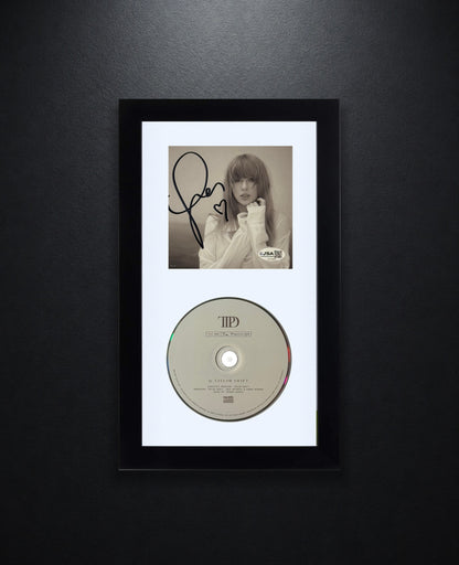 Taylor Swift Signed The Tortured Poets Department W/ Heart CD Insert Framed JSA COA - Photo of frame