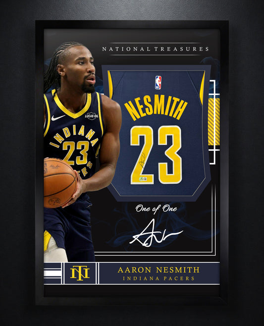 Aaron Nesmith Signed Indiana Pacers Nike Jersey Framed Beckett COA - Photo of frame