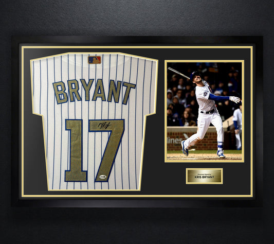 Kris Bryant Signed Chicago Cubs Nike Jersey Framed JSA COA - Photo of frame