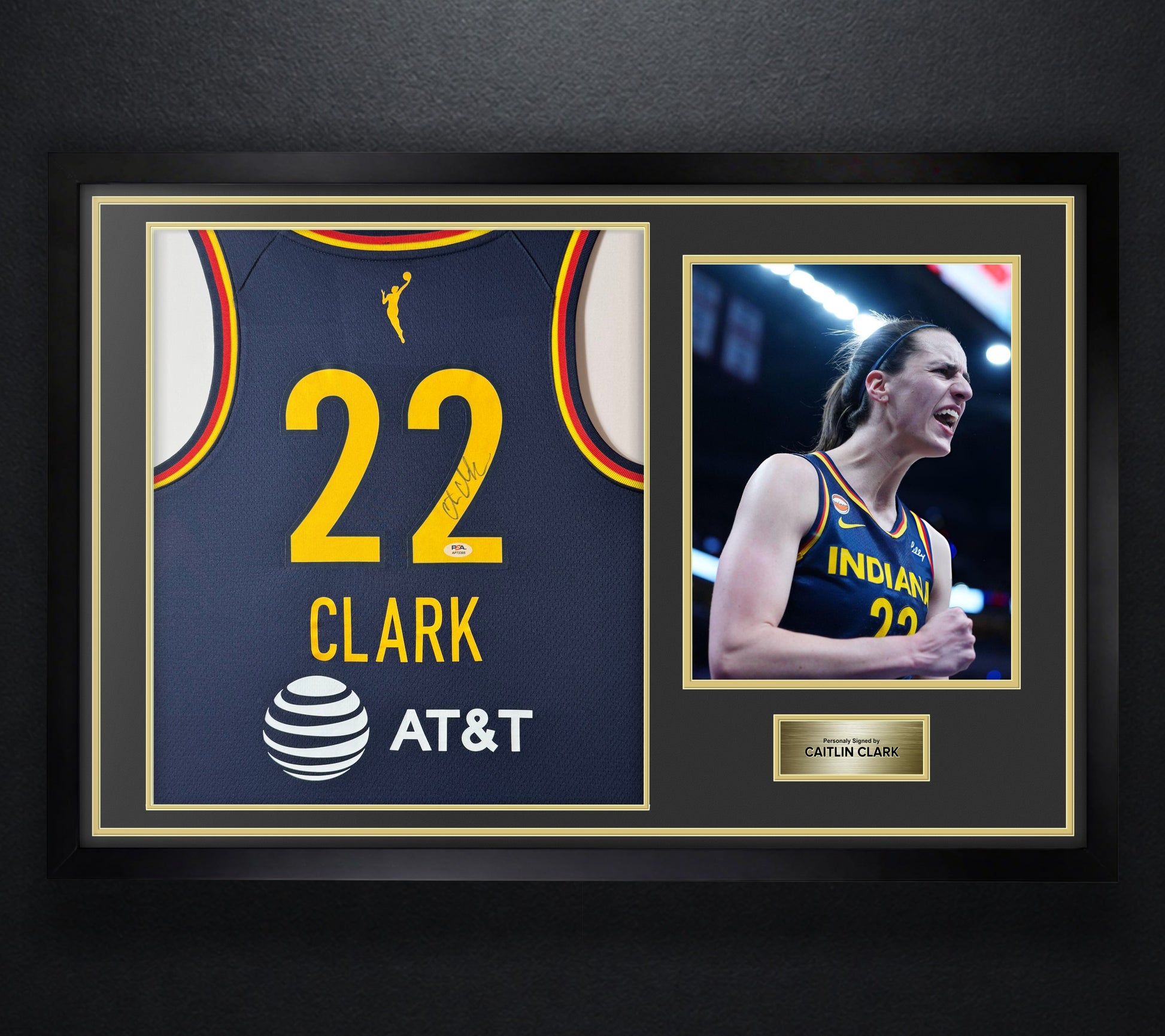 Caitlin Clark Signed Indiana Fever Nike Jersey Framed PSA COA - Photo of frame