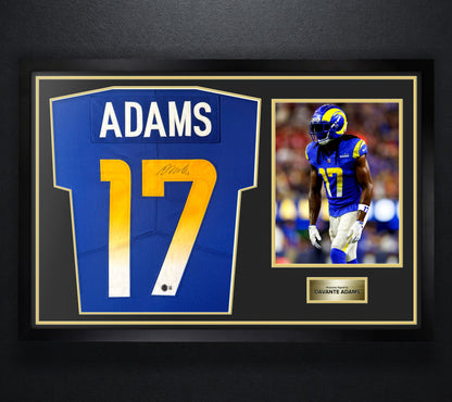 Davante Adams Signed Los Angeles Rams Jersey Framed Beckett COA - Photo of frame