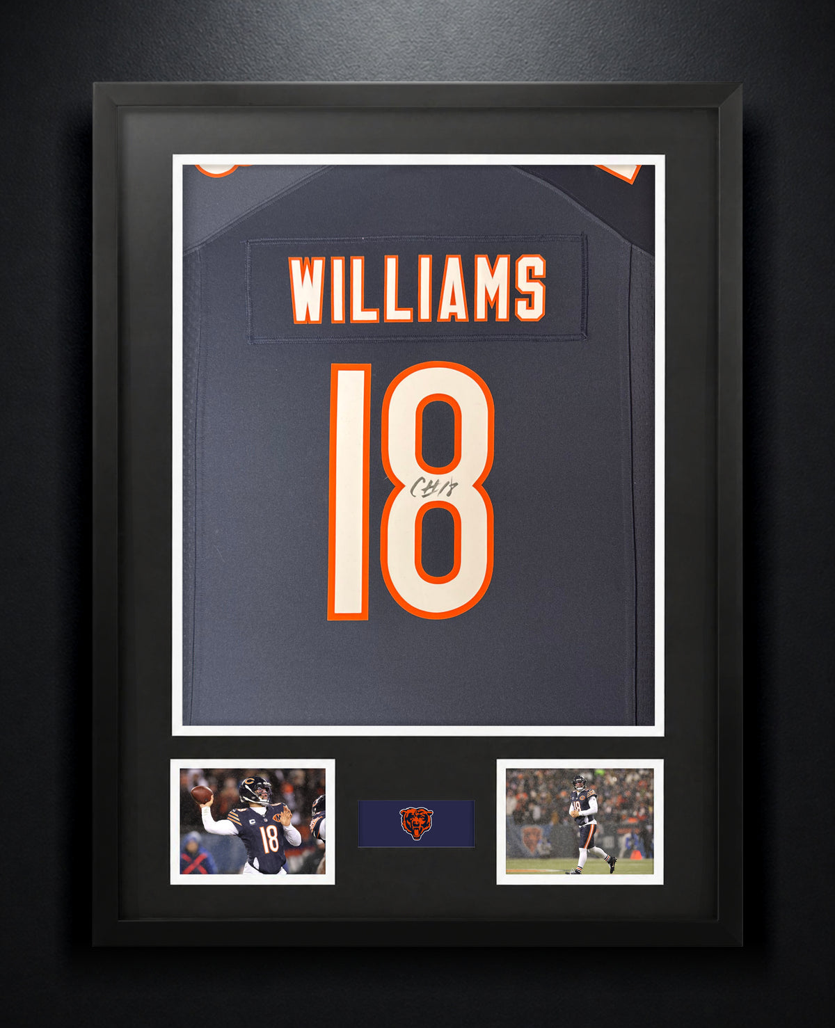 Caleb Williams Signed Chicago Bears Nike Jersey Framed JSA COA - Photo of frame