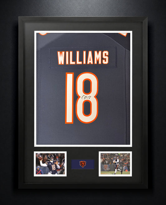 Caleb Williams Signed Chicago Bears Nike Jersey Framed JSA COA - Photo of frame