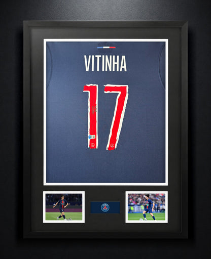 Vitinha Signed PSG Nike Jersey Framed Beckett COA - Photo of frame