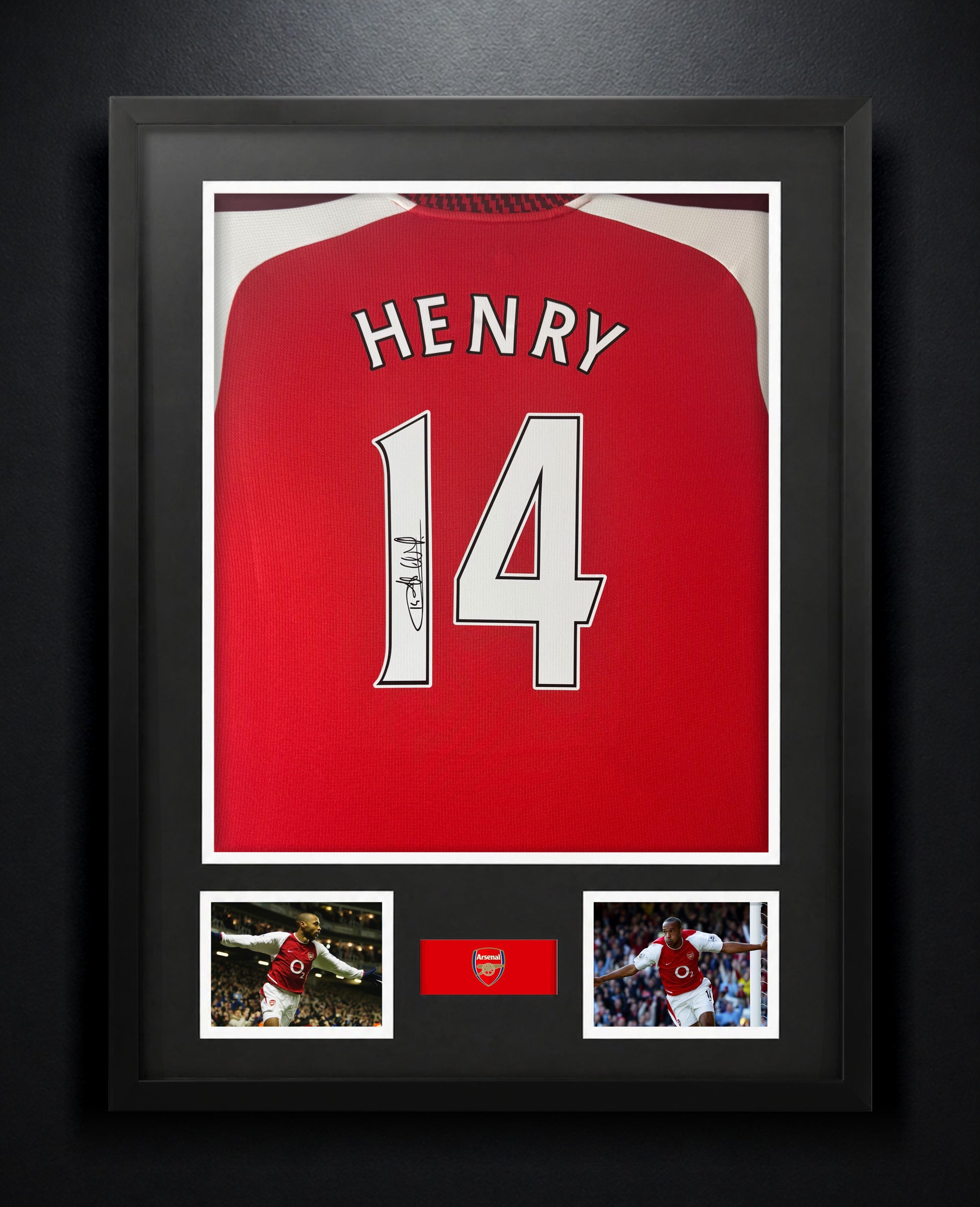 Thierry Henry Signed Arsenal Adidas Jersey Framed Icons COA - Photo of frame