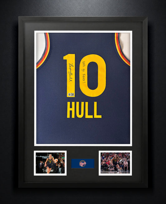 Lexie Hull Signed Indiana Fever Jersey Framed SWAU COA INSCRIBED - Photo of frame
