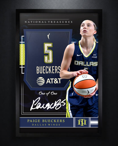 Paige Bueckers Signed Dallas Wings Nike Jersey Framed Beckett COA - Photo of frame