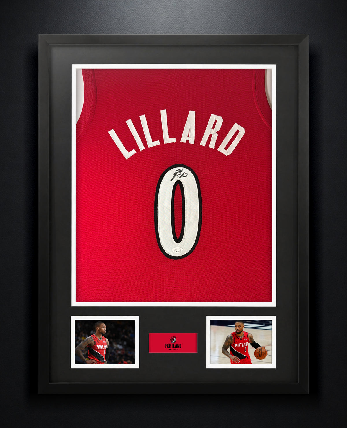 Damian Lillard Signed Portland Trail Blazers Jersey Framed JSA COA - Photo of frame