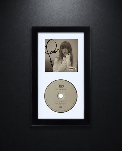 Taylor Swift Signed The Tortured Poets Department CD Insert Framed JSA COA - Photo of frame