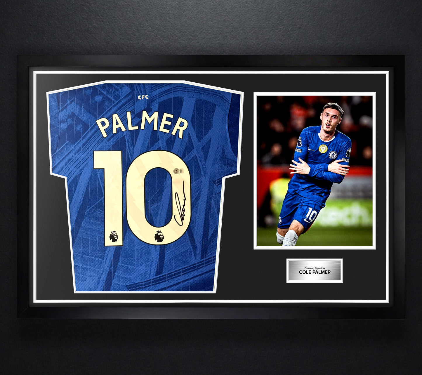 Cole Palmer Signed Chelsea FC Nike Jersey Framed Beckett COA - Photo of frame