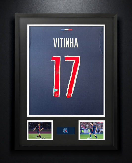 Vitinha Signed PSG Nike Jersey Framed Beckett COA - Photo of frame