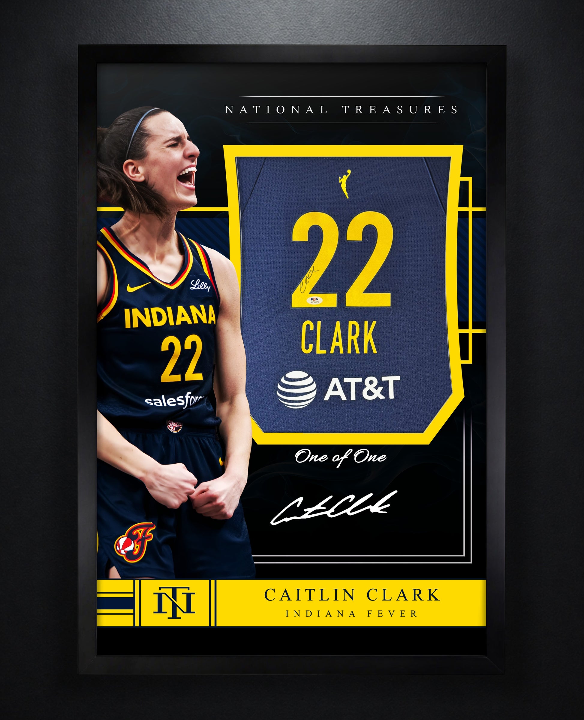 Caitlin Clark Signed Indiana Fever Nike Jersey Framed PSA COA - Photo of frame