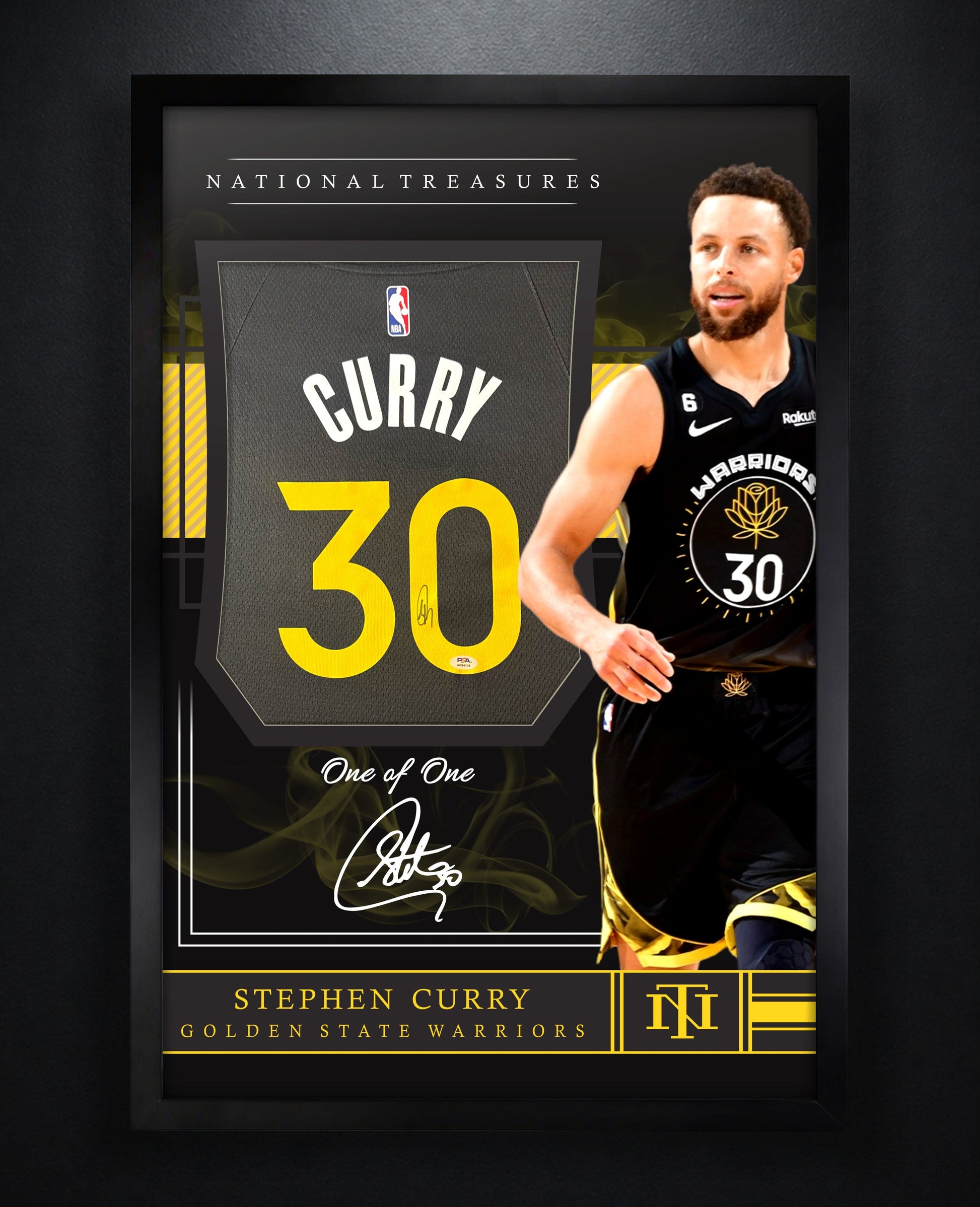 Stephen Curry Christian McCaffrey Derrick Henry Signed & Framed Jersey Bulk Order - Photo of frame
