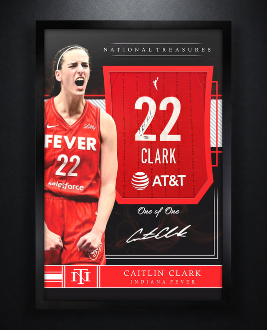 Caitlin Clark Signed Indiana Fever Nike Jersey Framed PSA COA - Photo of frame