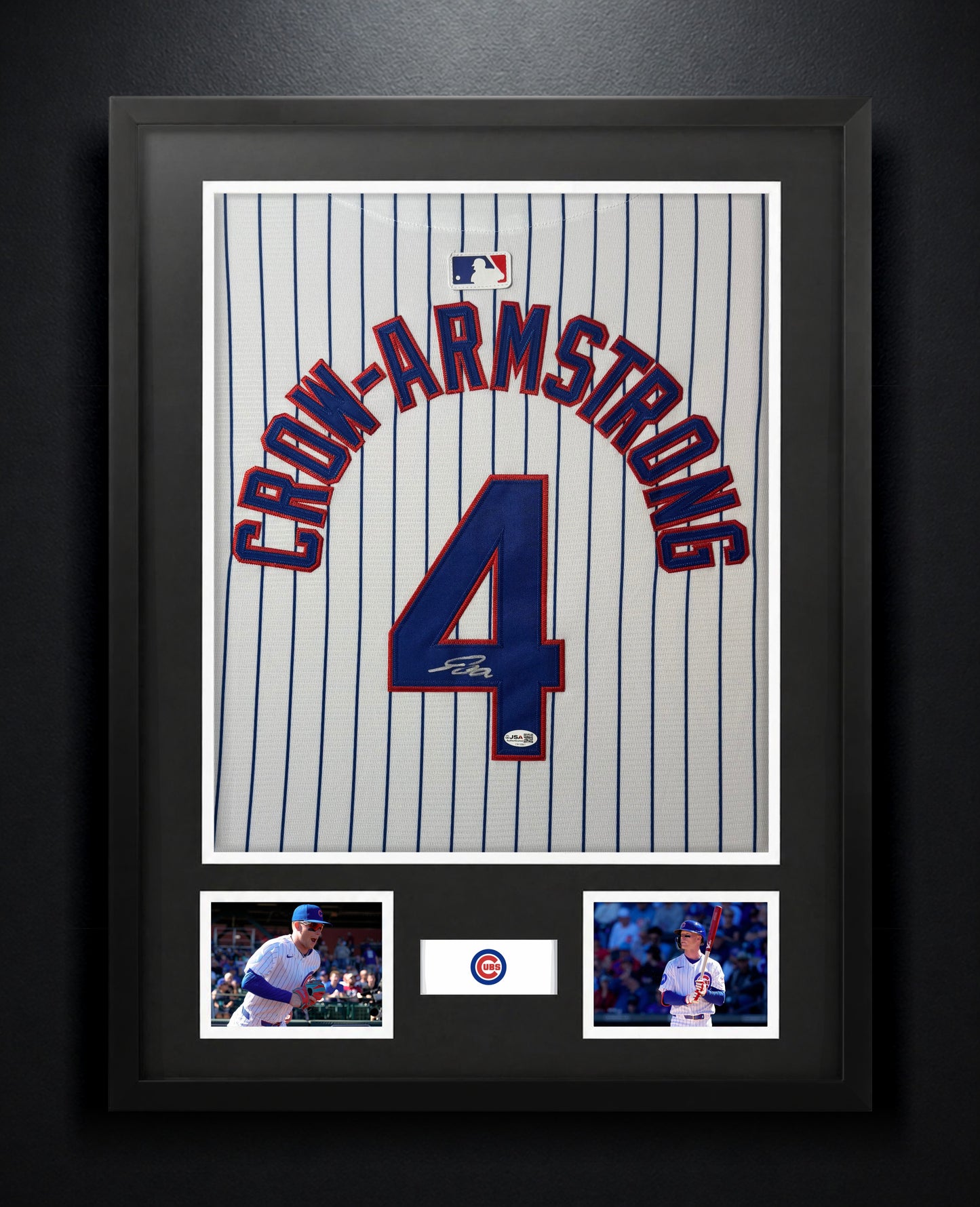 Pete Crow-Armstrong Signed Chicago Cubs Nike Jersey Framed JSA COA - Photo of frame