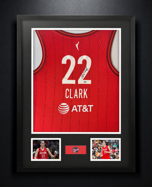 Caitlin Clark Signed Indiana Fever Nike Jersey Framed PSA COA - Photo of frame
