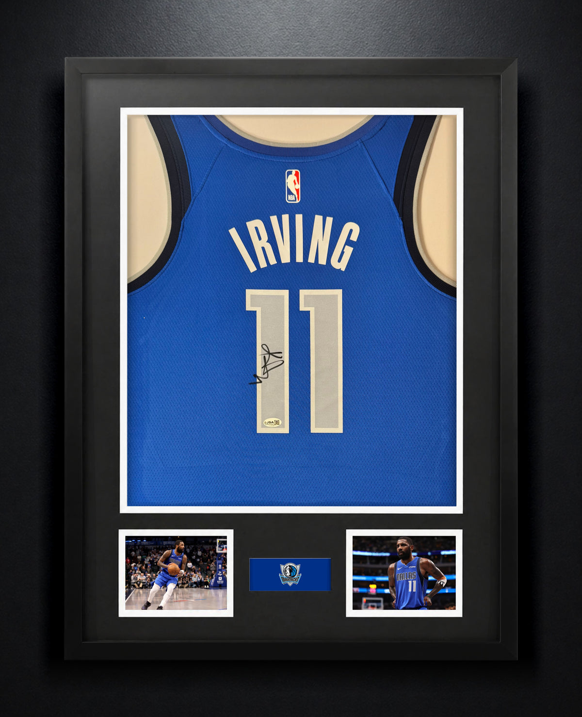 Kyrie Irving Signed Dallas Mavericks Nike Jersey Framed JSA COA - Photo of frame