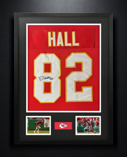 Dante Hall Signed Kansas City Chiefs Jersey Framed JSA COA - Photo of frame