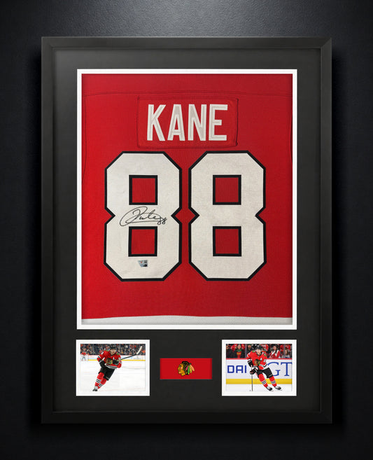 Patrick Kane Signed Chicago Blackhawks Fanatics Jersey Framed Fanatics COA - Photo of frame