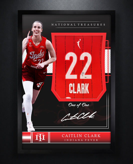 Caitlin Clark Signed Indiana Fever Nike Jersey Framed PSA COA - Photo of frame
