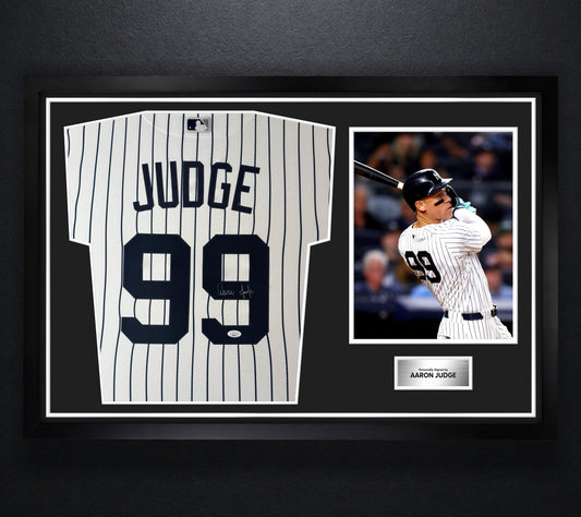 Aaron Judge Signed New York Yankees Nike Jersey Framed JSA LOA & COA - Photo of frame