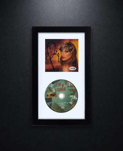 Taylor Swift Signed The Life Of A Showgirl #1 CD Insert Framed JSA COA - Photo of frame