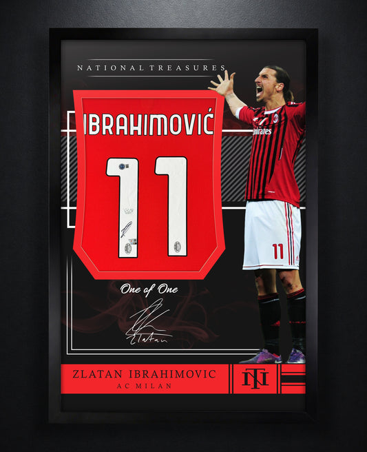 Zlatan Ibrahimović Signed AC Milan Puma Jersey Framed Fanatics & Beckett COA - Photo of frame