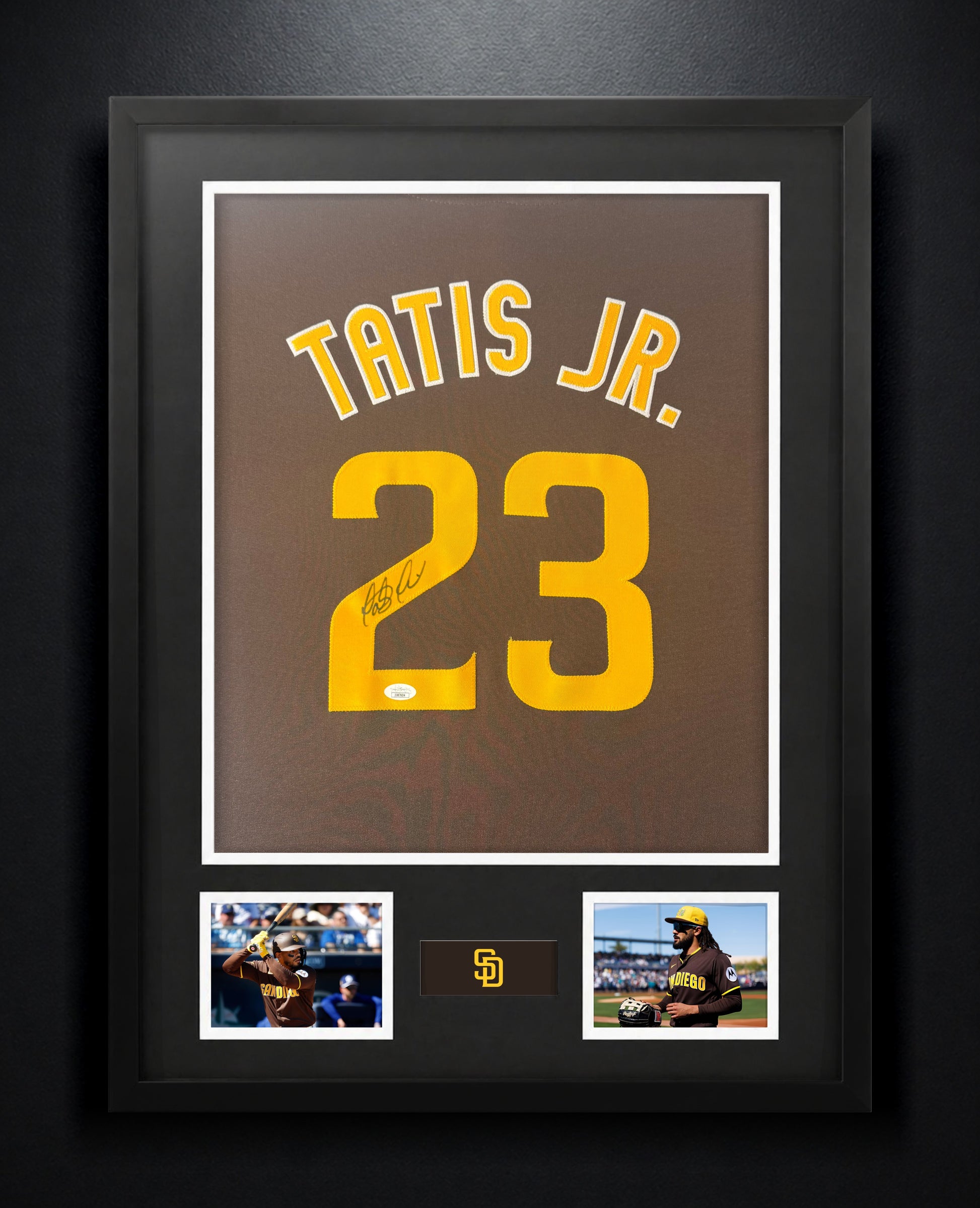 Fernando Tatis Jr. Signed San Diego Padres Jersey Framed JSA COA - Photo of frame