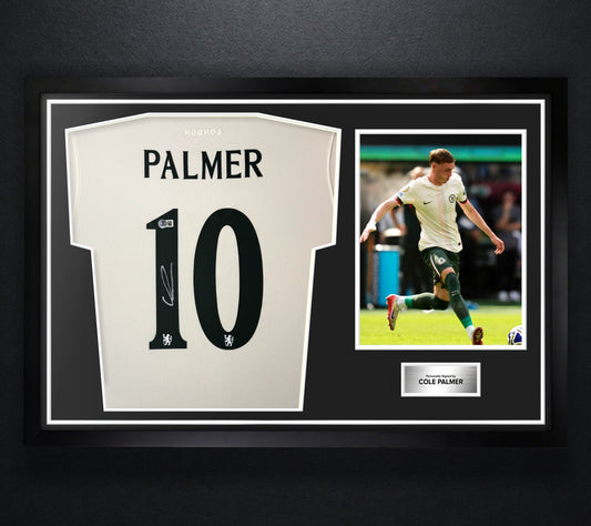 Cole Palmer Signed Chelsea Nike Jersey Framed Beckett COA - Photo of frame