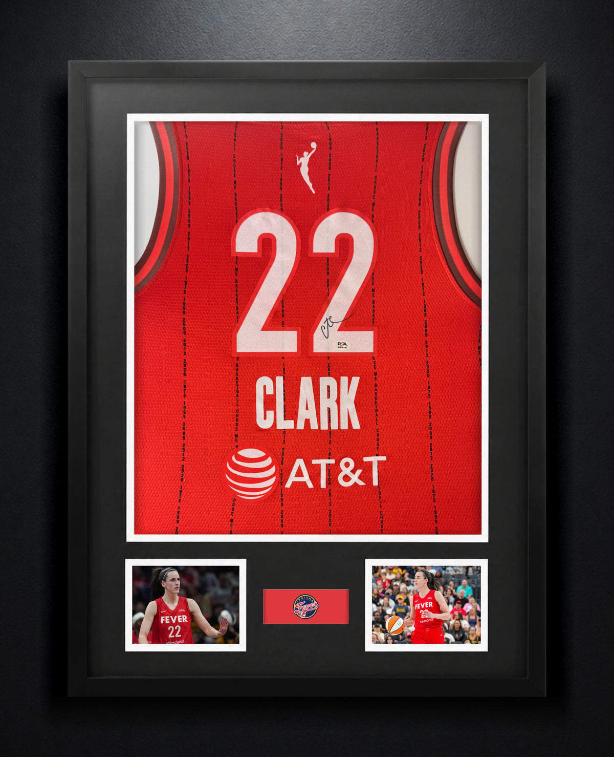 Caitlin Clark Signed Indiana Fever Nike Jersey Framed PSA COA - Photo of frame