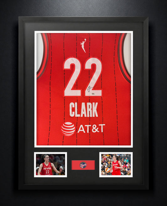 Caitlin Clark Signed Indiana Fever Nike Jersey Framed PSA COA - Photo of frame