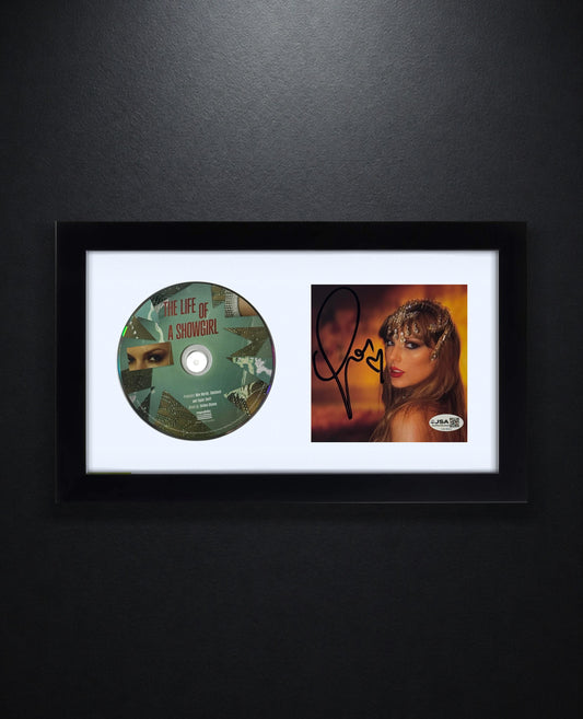 Taylor Swift Signed The Life Of A Showgirl #1 CD Insert Framed JSA COA - Photo of frame