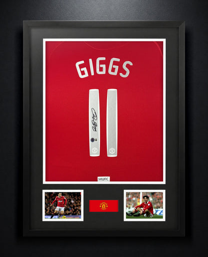 Ryan Giggs Signed Manchester United Nike Jersey Framed Beckett COA - Photo of frame