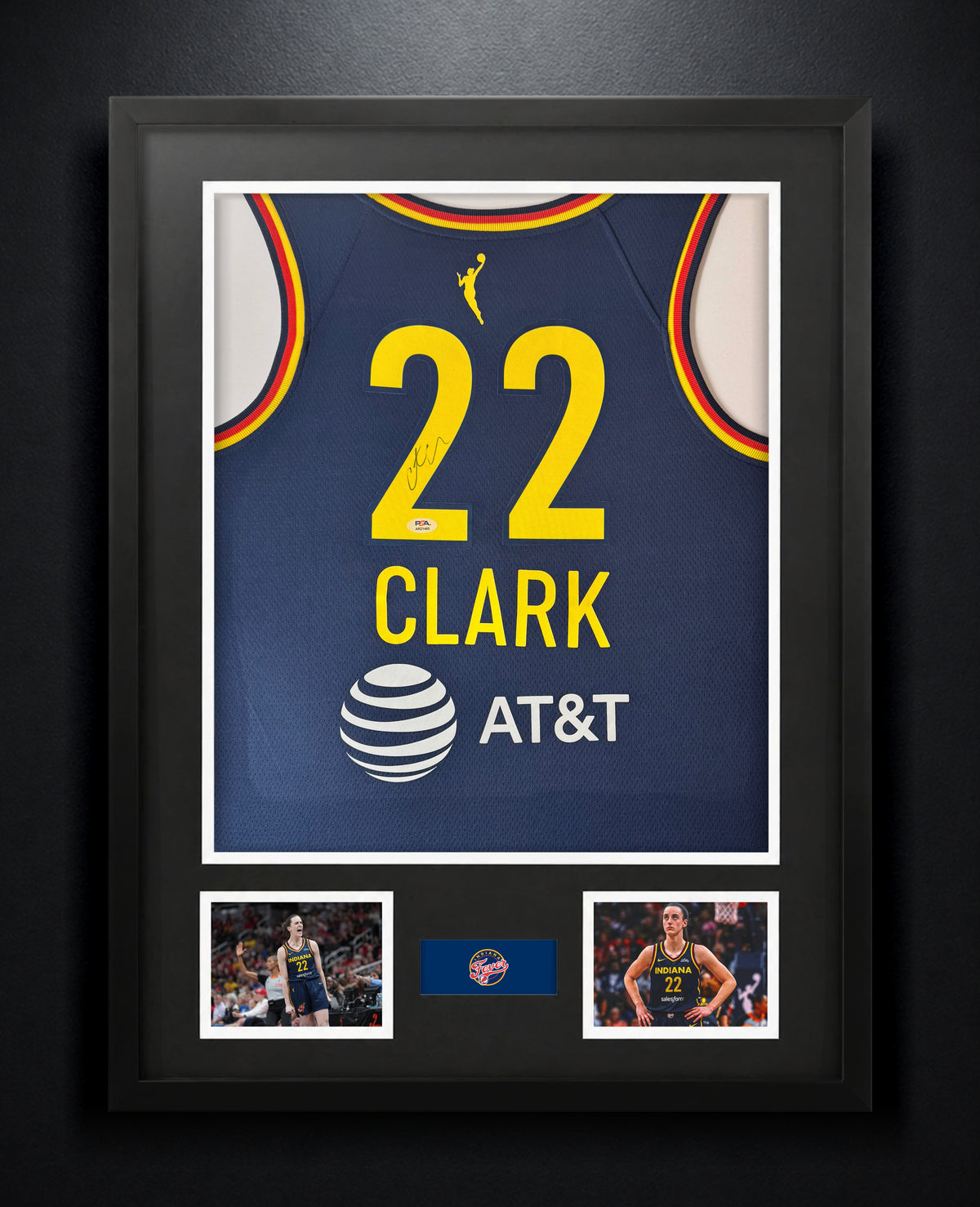 Caitlin Clark Signed Indiana Fever Nike Jersey Framed PSA COA - Photo of frame